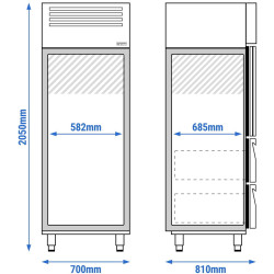 Dulap frigorific GGM Gastro Premium KSF782GS (Inox) Thumb