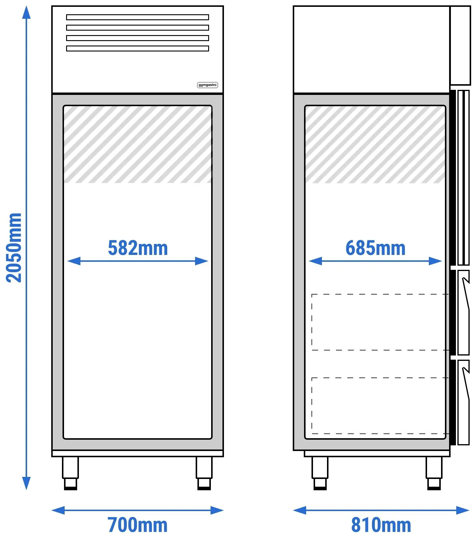 Dulap frigorific GGM Gastro Premium KSF782GS (Inox) - 11
