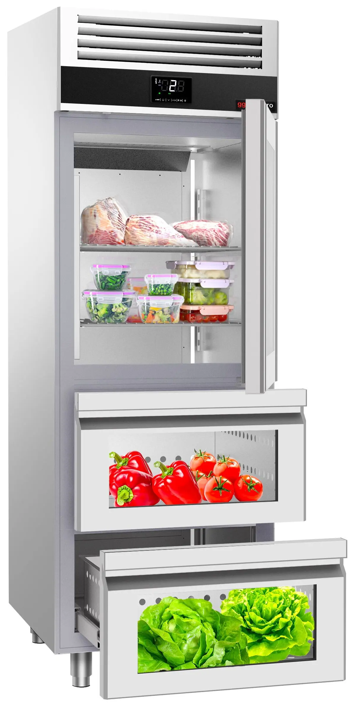 Dulap frigorific GGM Gastro Premium KSF782GS (Inox) - 4