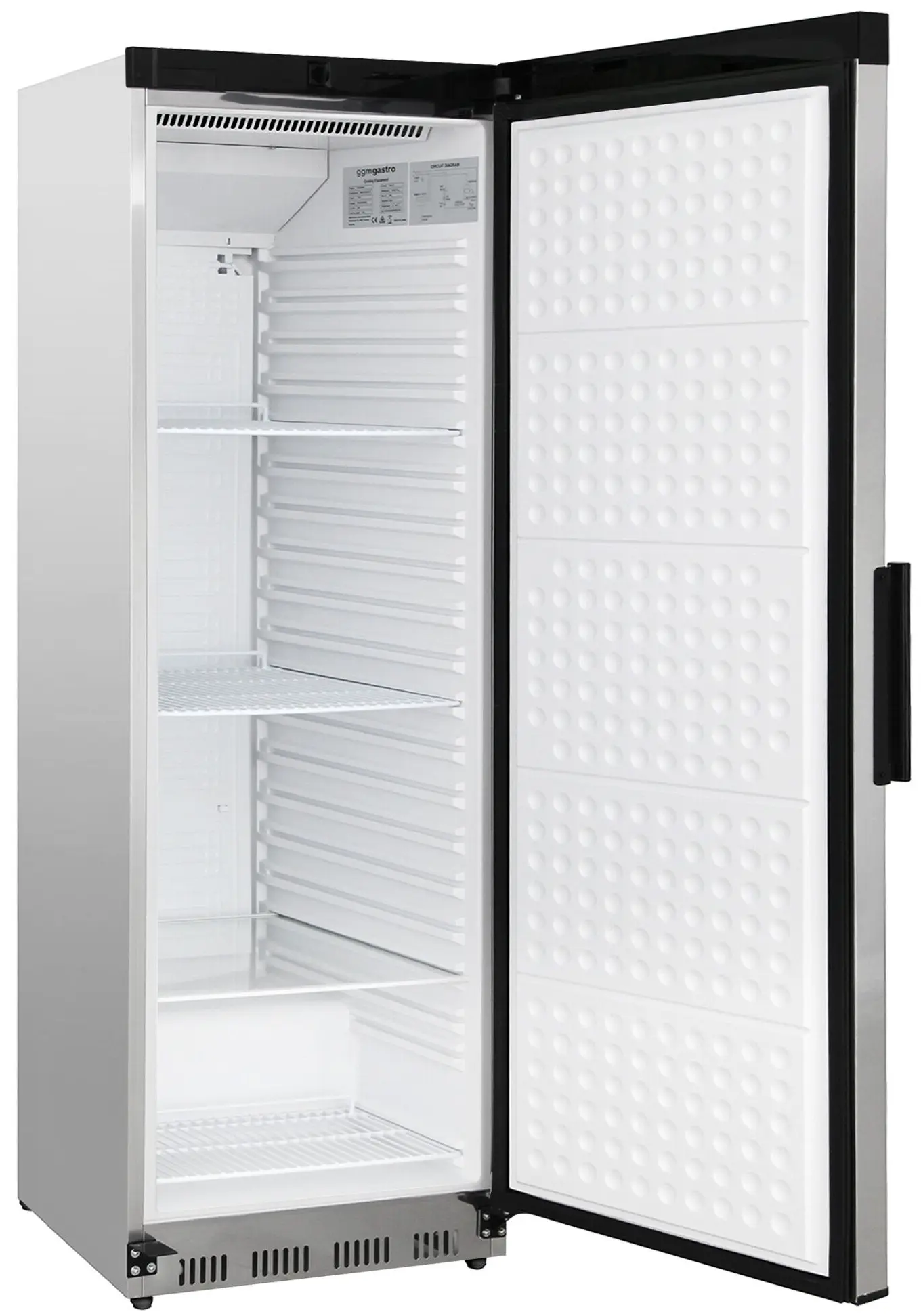 Холодильный шкаф GGM Gastro Premium KSS400HN (Inox/Black) - 2