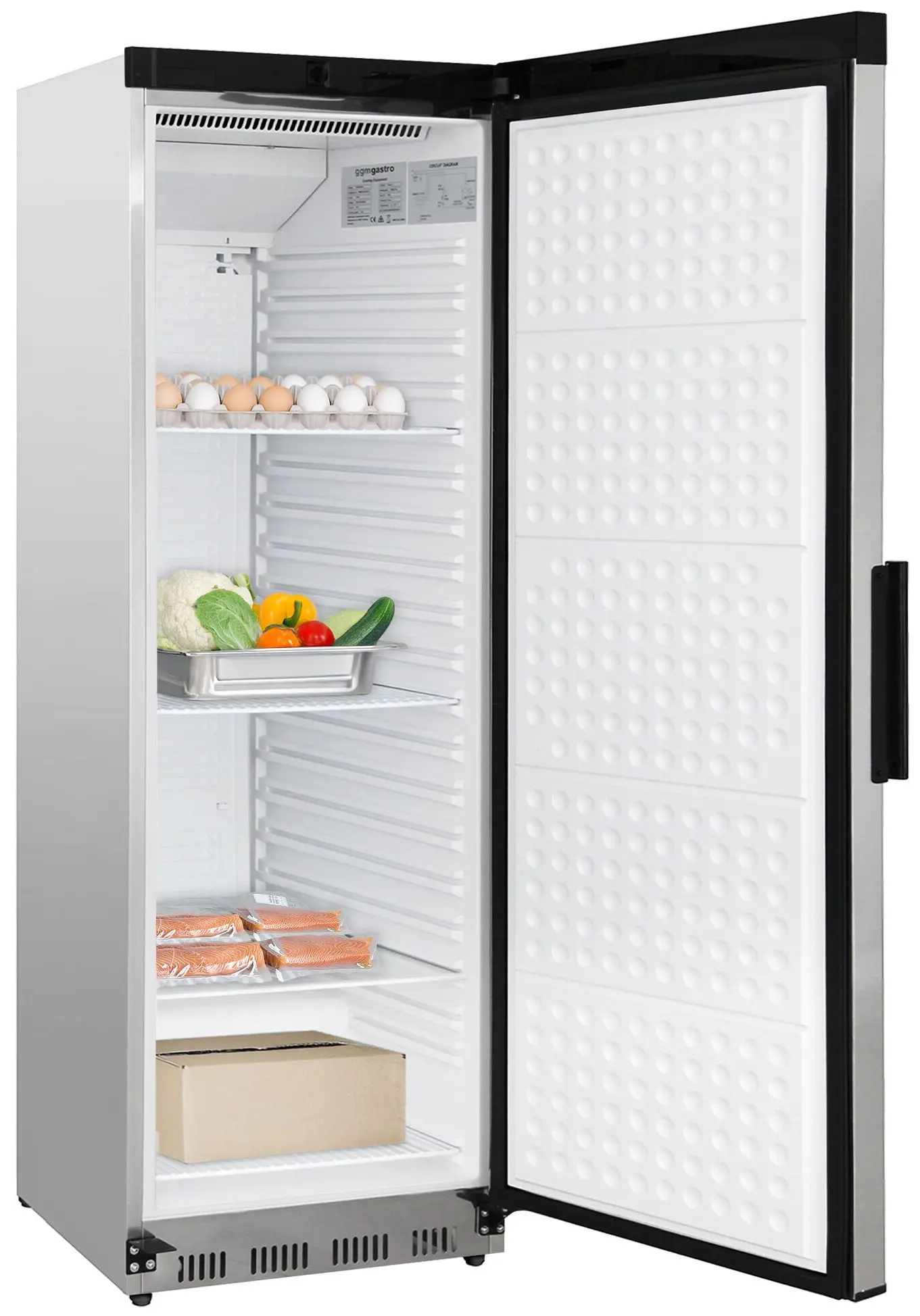 Холодильный шкаф GGM Gastro Premium KSS400HN (Inox/Black) - 3