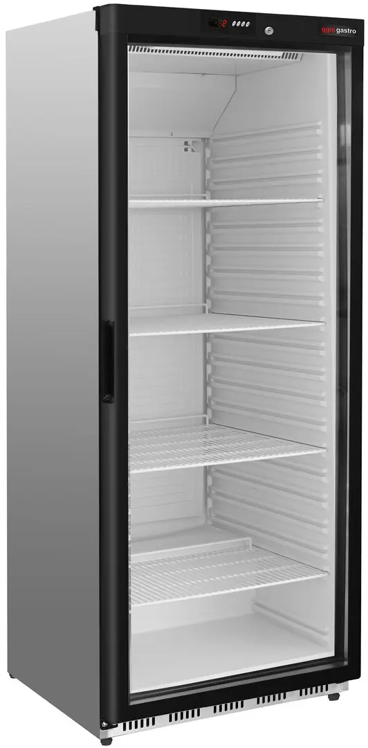 Холодильный шкаф GGM Gastro Premium KSS600HGN (Black/Inox)