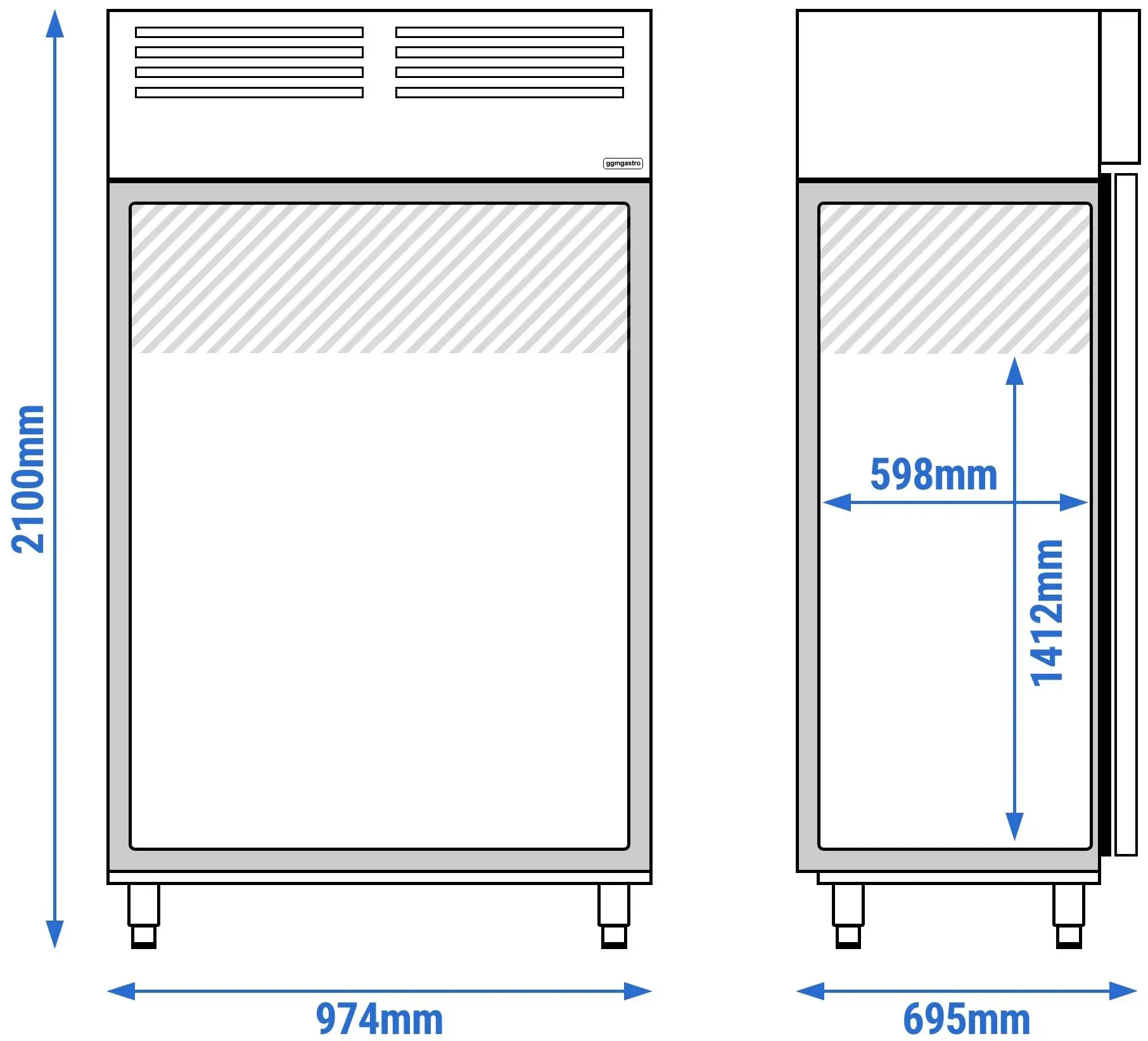 Dulap frigorific GGM Gastro Premium Plus KGI107T2 (Inox) - 9