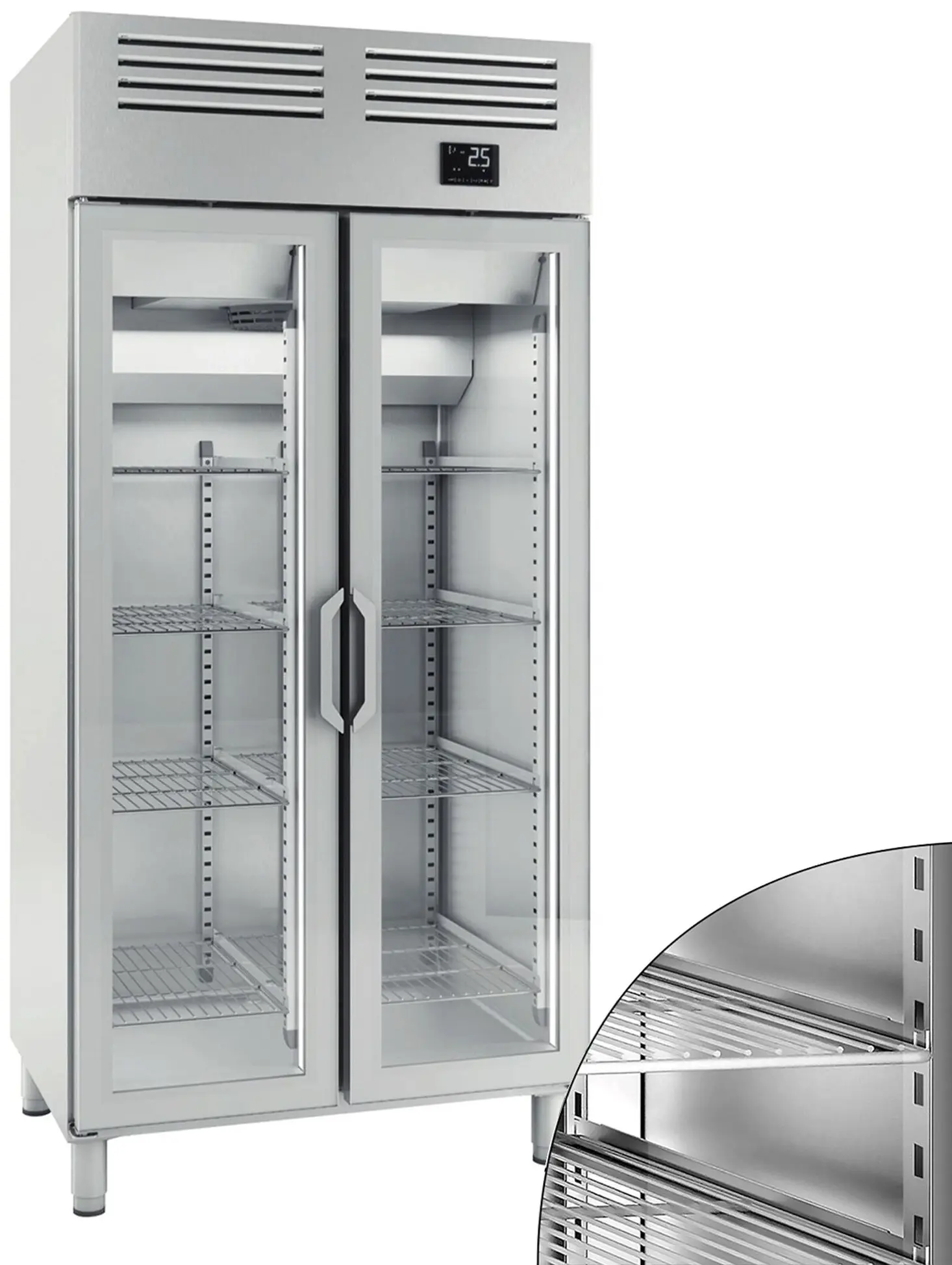 Dulap frigorific GGM Gastro Premium Plus KGI107T2G (Inox) - 2