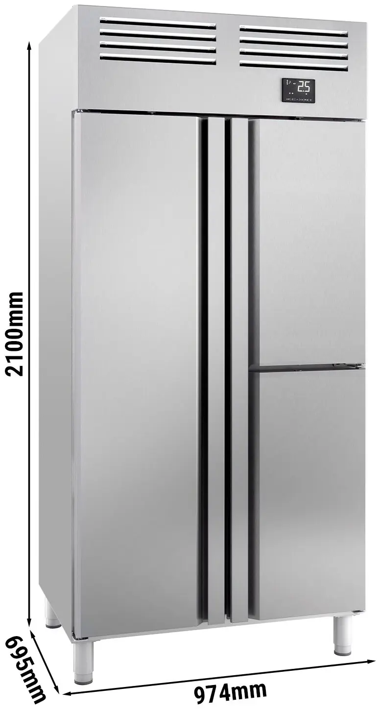 Холодильный шкаф GGM Gastro Premium Plus KGI107T3 (Inox) - 7