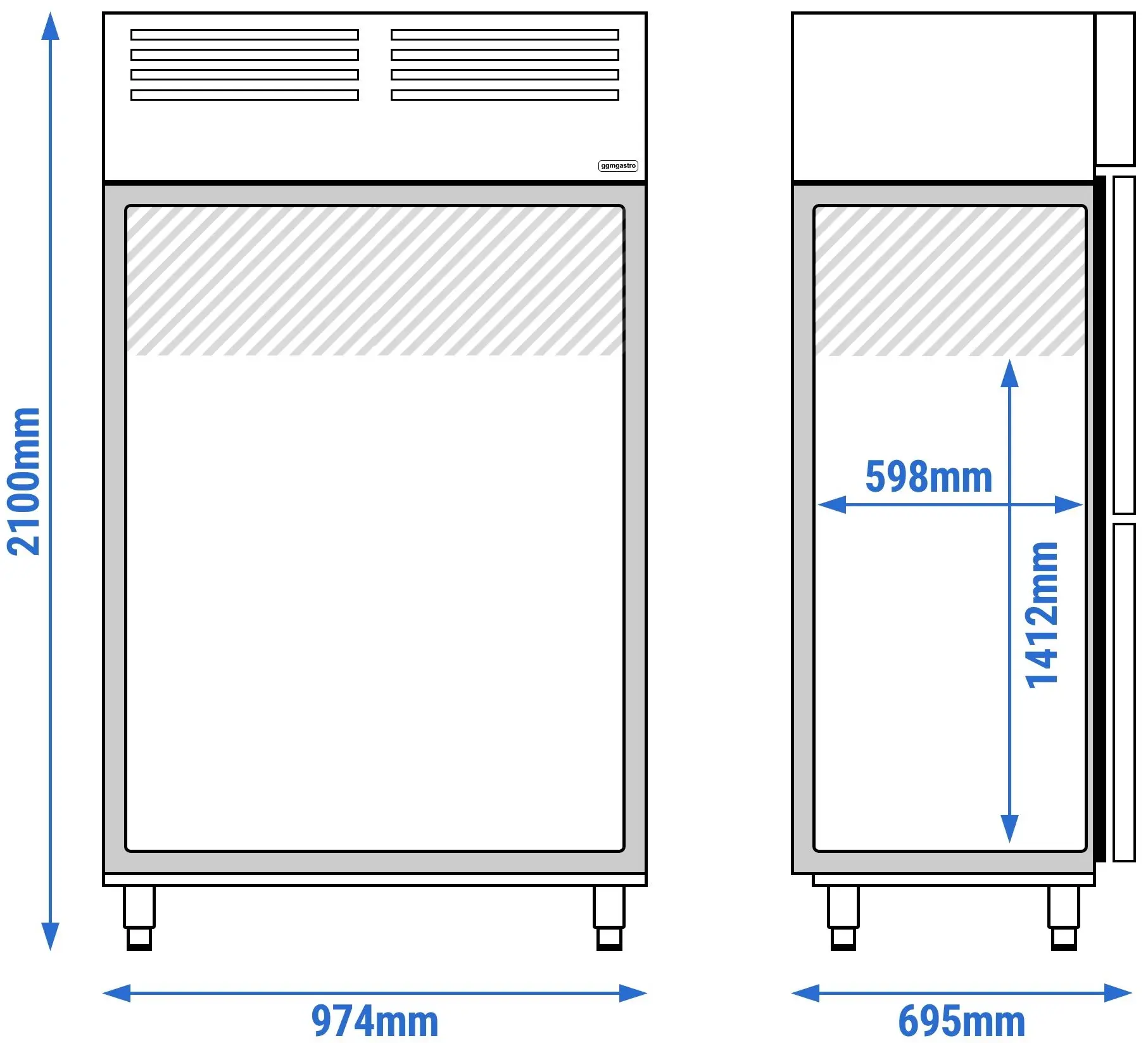 Dulap frigorific GGM Gastro Premium Plus KGI107T4 (Inox) - 9