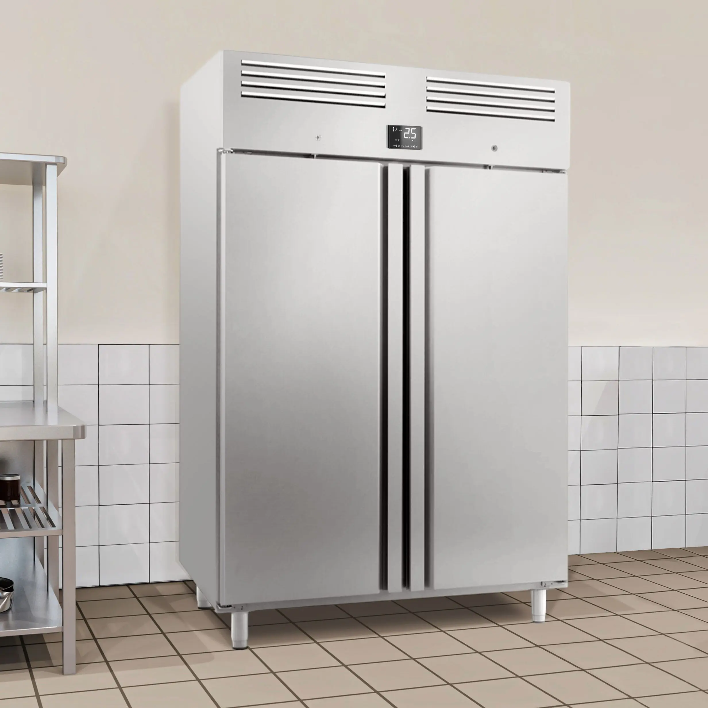 Холодильный шкаф GGM Gastro Premium Plus KGI148T2 (Inox) - 12