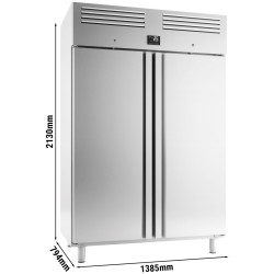 Холодильный шкаф GGM Gastro Premium Plus KGI148T2 (Inox) Thumb