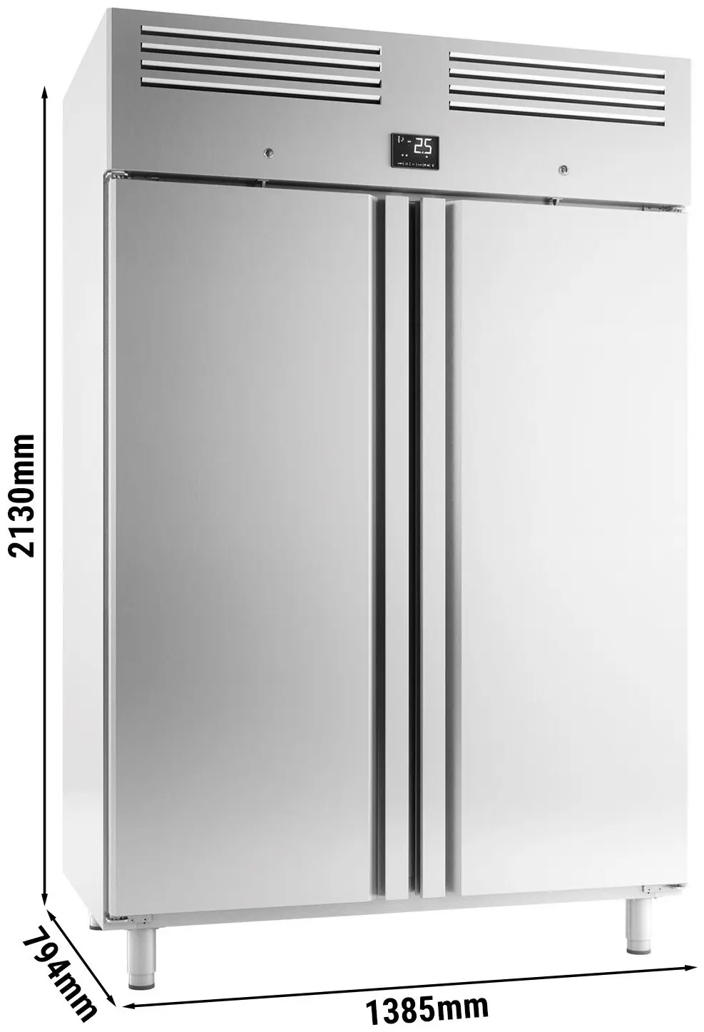 Холодильный шкаф GGM Gastro Premium Plus KGI148T2 (Inox) - 10
