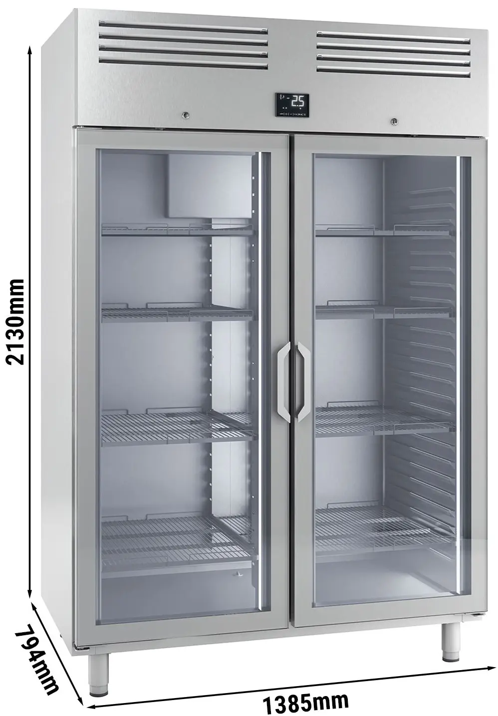 Dulap frigorific GGM Gastro Premium Plus KGI148T2G (Inox) - 6