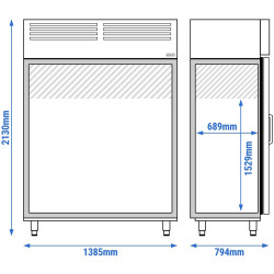 Dulap frigorific GGM Gastro Premium Plus KGI148T2G (Inox) Thumb