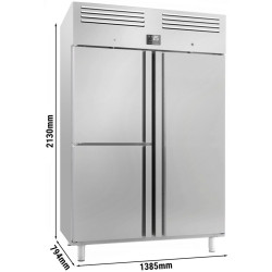 Холодильный шкаф GGM Gastro Premium Plus KGI148T3 (Inox) Thumb