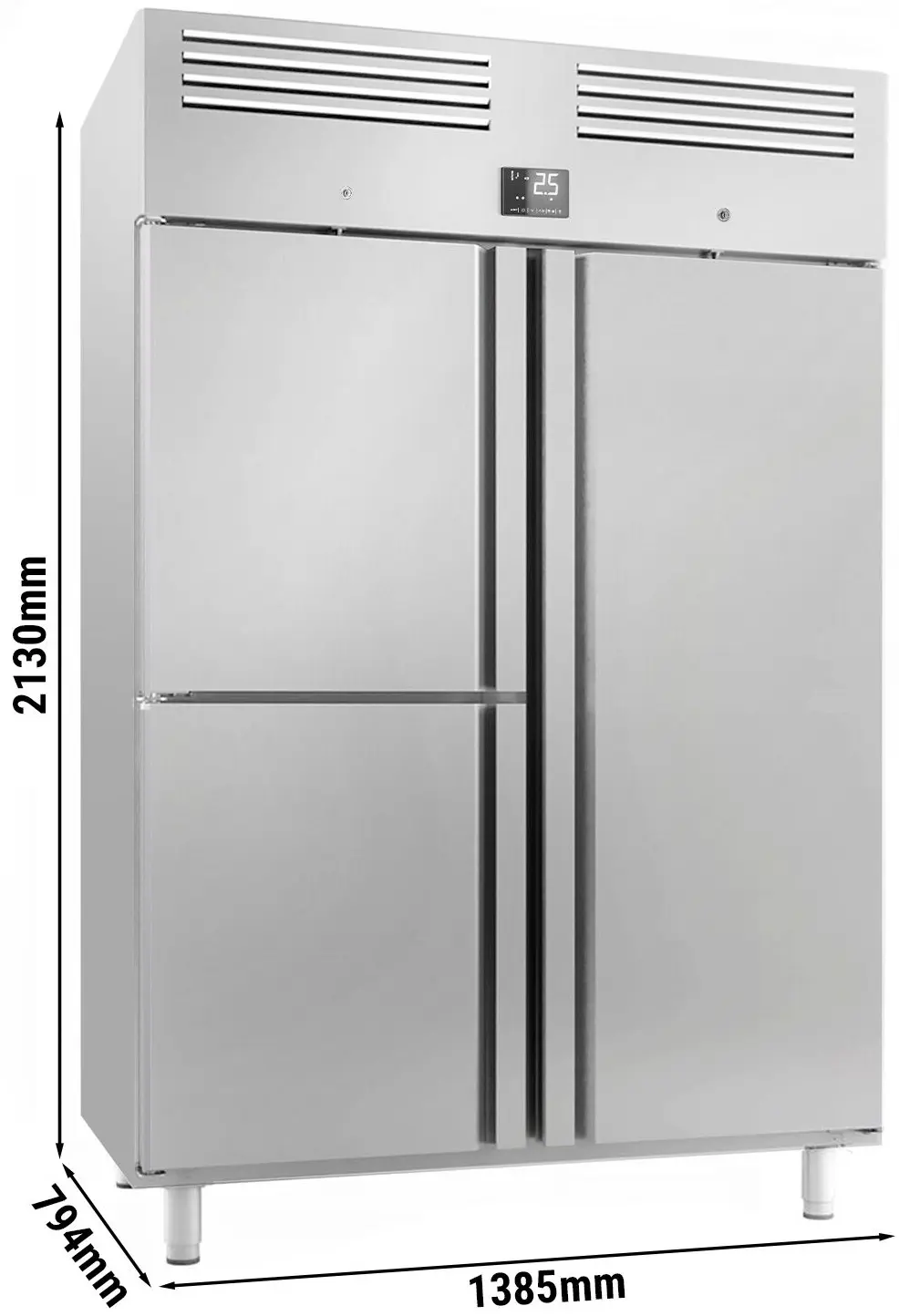 Холодильный шкаф GGM Gastro Premium Plus KGI148T3 (Inox) - 11