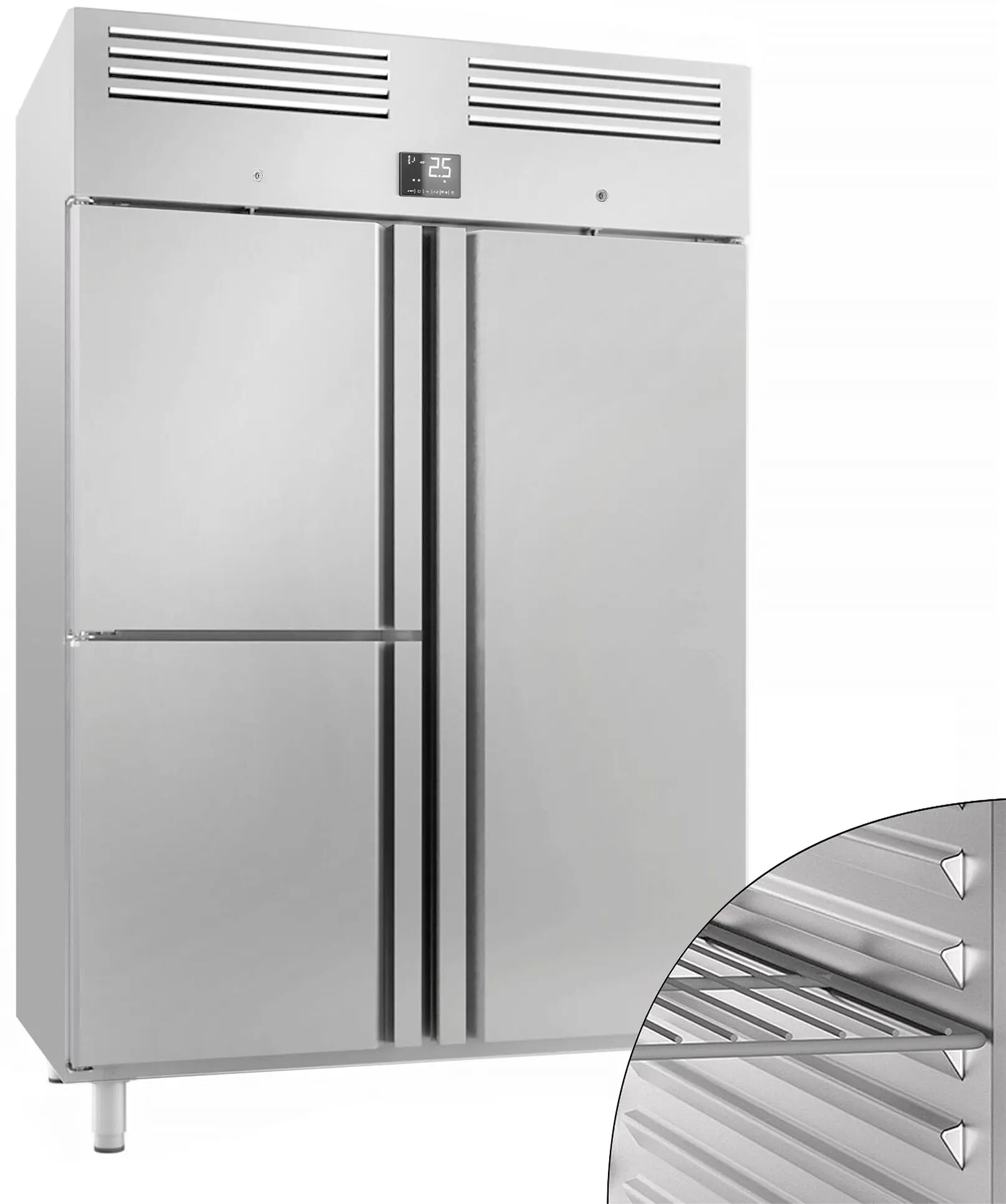 Холодильный шкаф GGM Gastro Premium Plus KGI148T3 (Inox) - 10