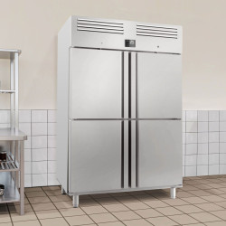 Холодильный шкаф GGM Gastro Premium Plus KGI148T4 (Inox) Thumb