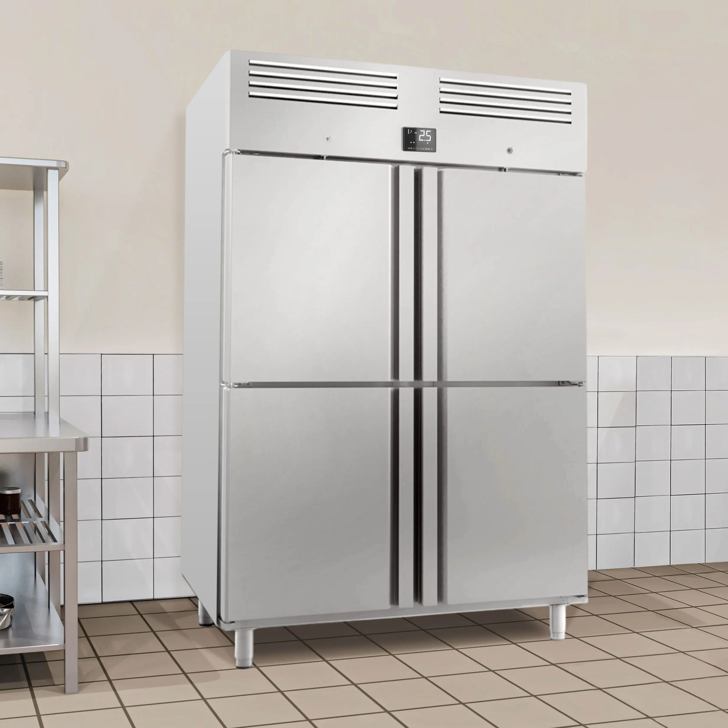 Холодильный шкаф GGM Gastro Premium Plus KGI148T4 (Inox) - 12