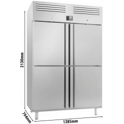 Холодильный шкаф GGM Gastro Premium Plus KGI148T4 (Inox) Thumb