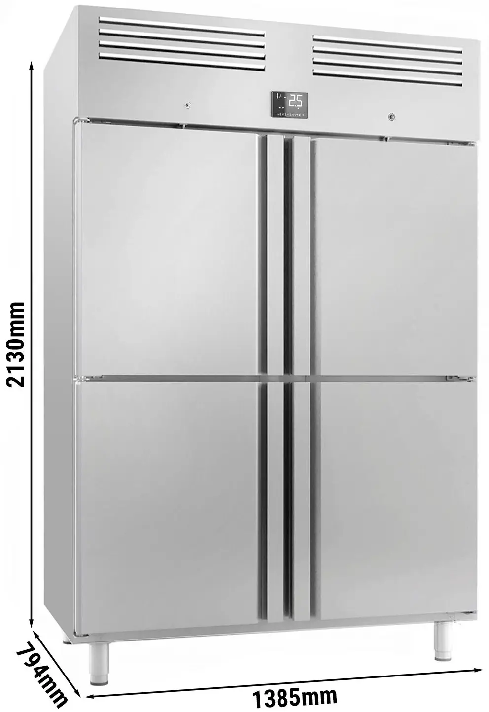 Холодильный шкаф GGM Gastro Premium Plus KGI148T4 (Inox) - 10