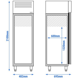 Dulap frigorific GGM Gastro Premium Plus KGI57T1 (Inox) Thumb