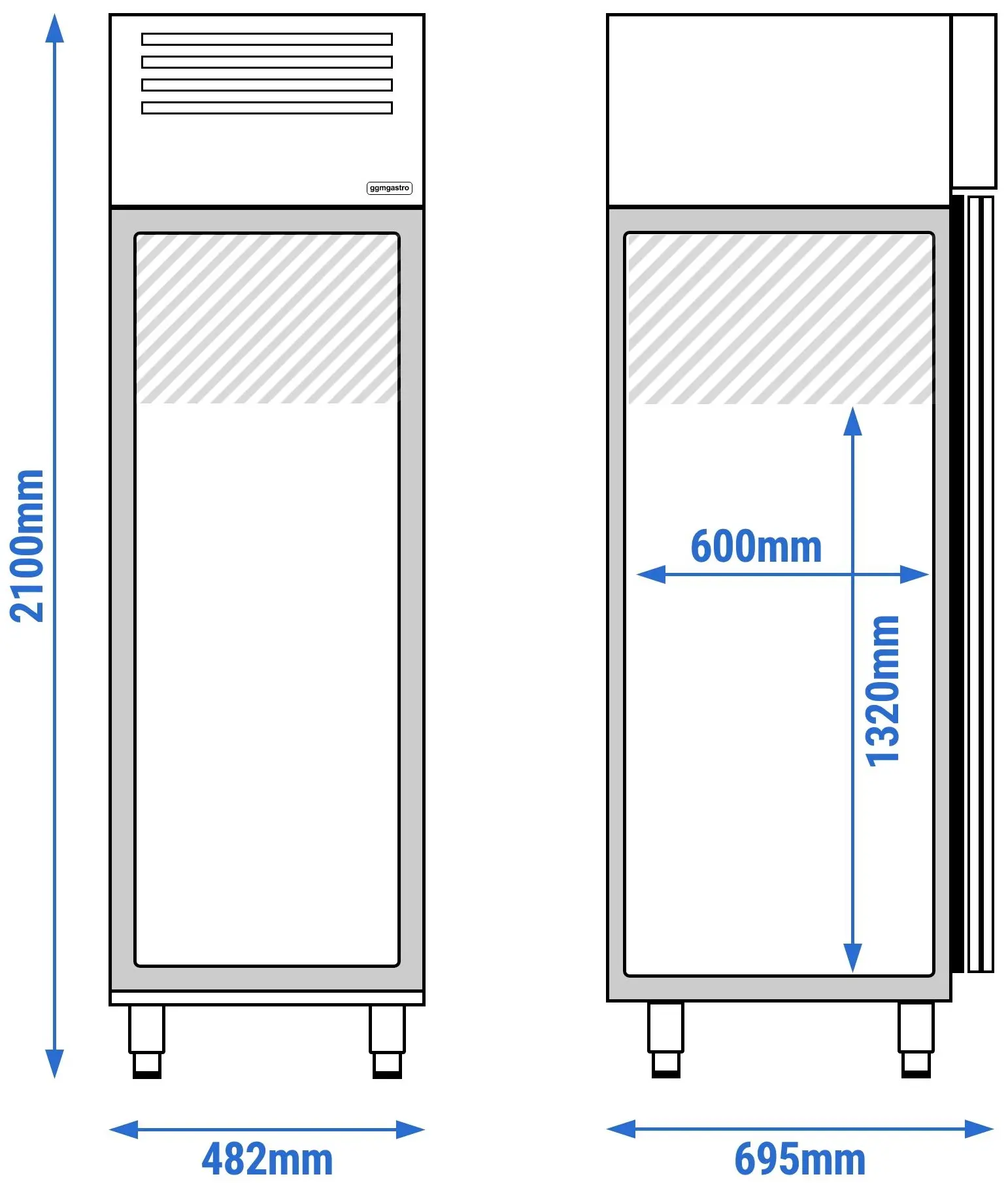 Dulap frigorific GGM Gastro Premium Plus KGI57T1 (Inox) - 9