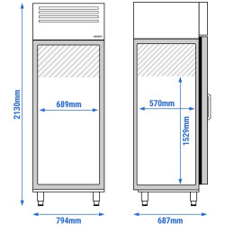 Dulap frigorific GGM Gastro Premium Plus KGI78T1G (Inox) Thumb