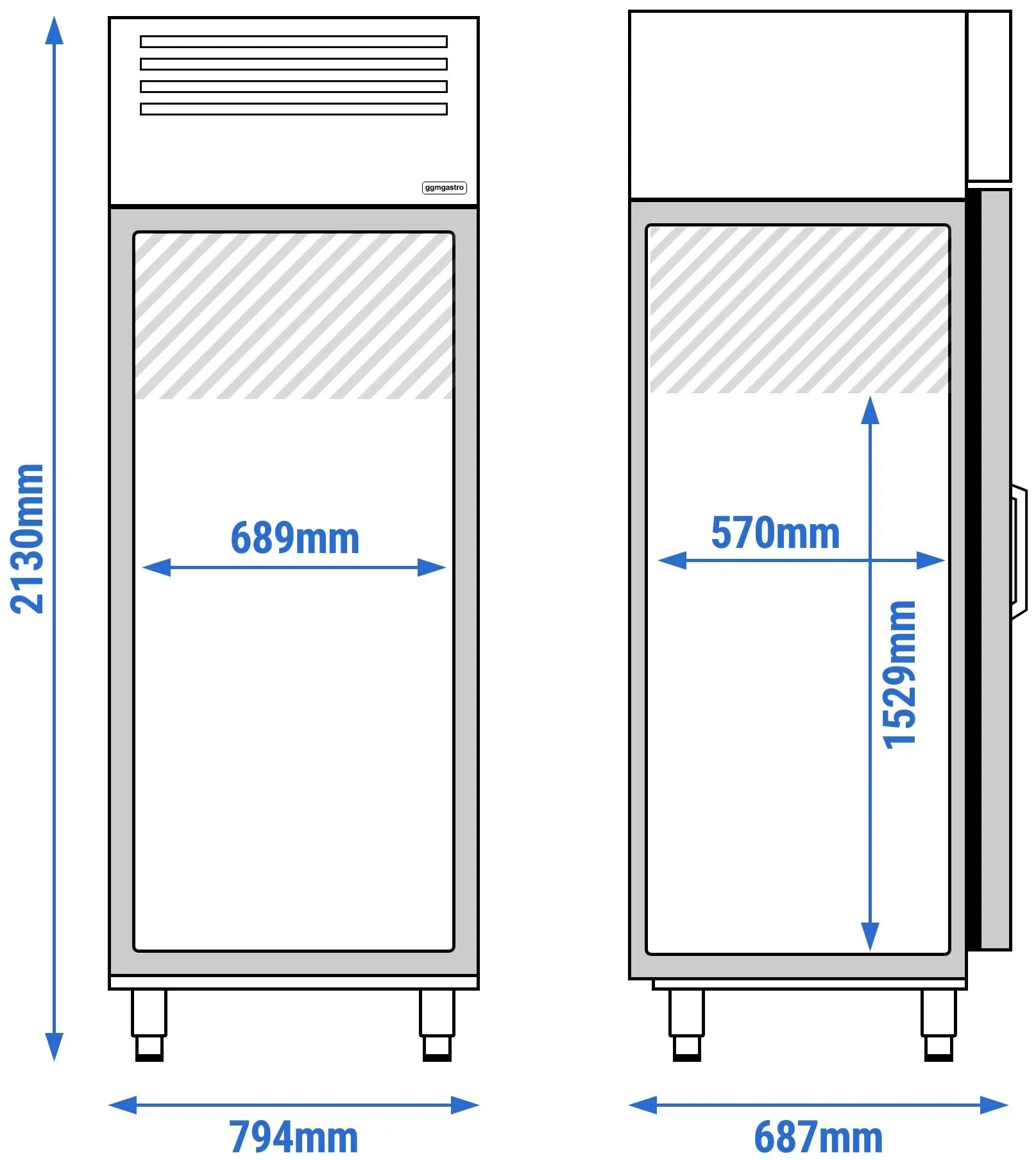 Dulap frigorific GGM Gastro Premium Plus KGI78T1G (Inox) - 7