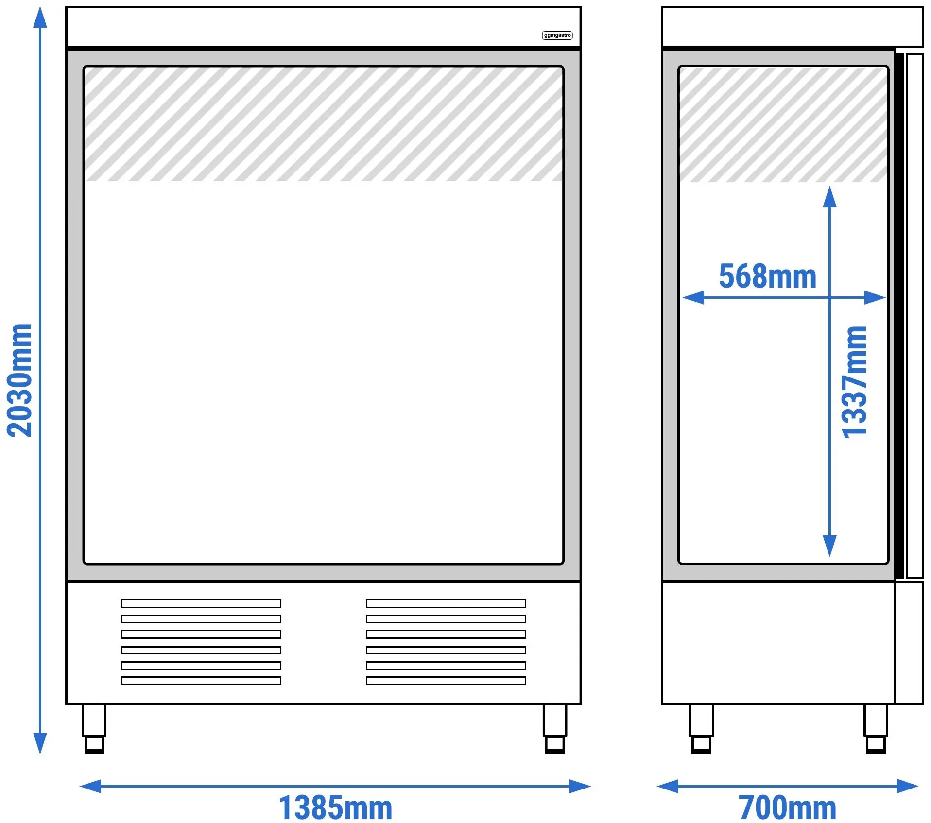 Dulap frigorific GGM Gastro Premium Plus KSI147T2 (Inox) - 10