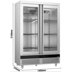 Холодильный шкаф GGM Gastro Premium SKND1200-2G (Inox) Thumb