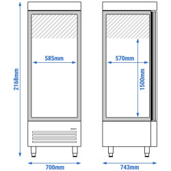 Dulap frigorific GGM Gastro Premium SKND600-1G (Inox) Thumb