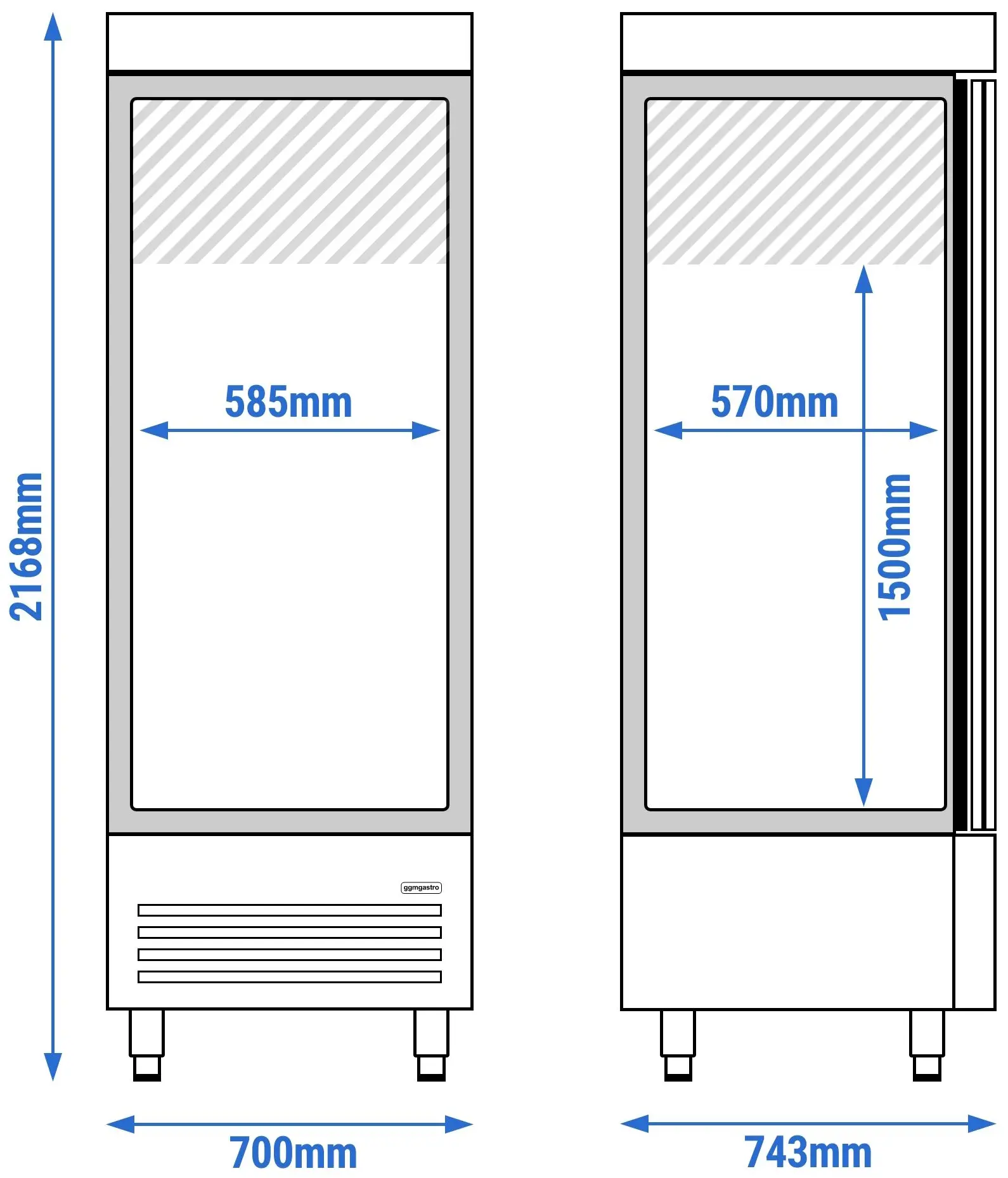 Dulap frigorific GGM Gastro Premium SKND600-1G (Inox) - 7