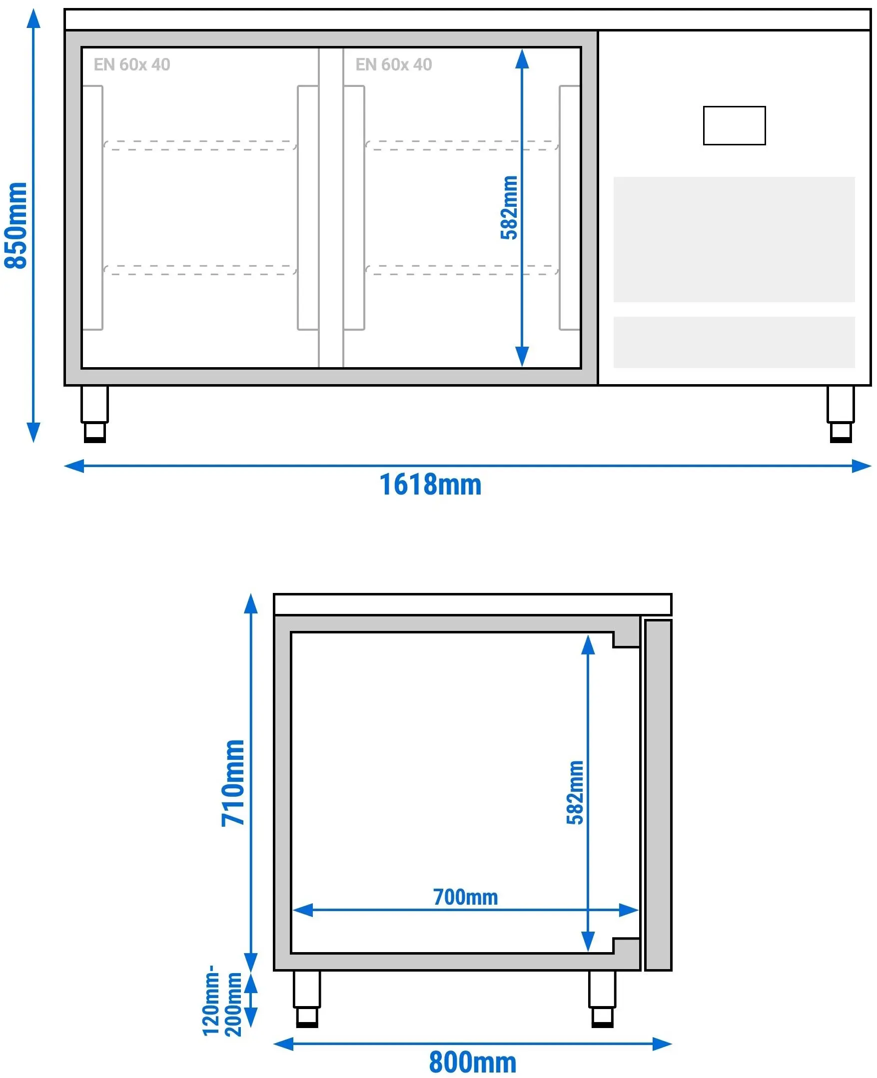 Masa frigorifica pentru panificaţie GGM Gastro BKGI168 (Inox) - 13