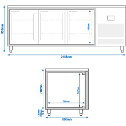 Холодильный стол для пекарни GGM Gastro BKGI228 (Inox) Thumb