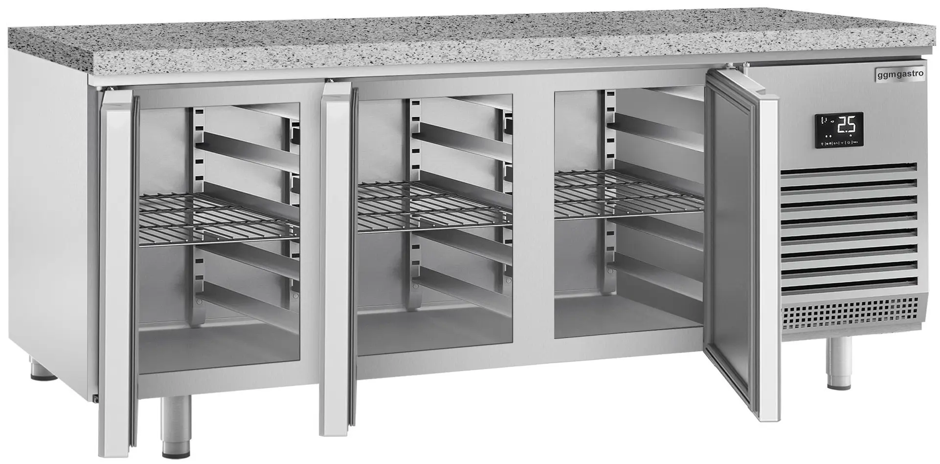 Masa frigorifica pentru brutărie GGM Gastro BKGI228B (Inox) - 2