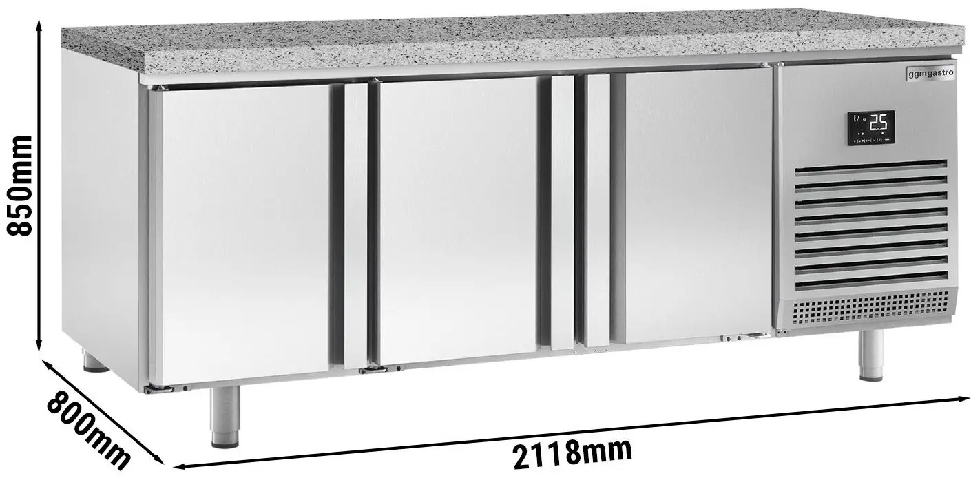 Masa frigorifica pentru brutărie GGM Gastro BKGI228B (Inox) - 12