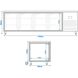 Холодильный стол для пекарни GGM Gastro BKGI288 (Inox) Thumb