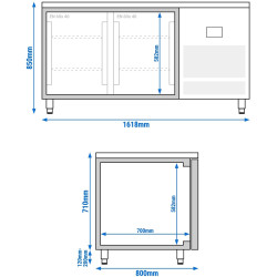 Холодильный стол для пекарни GGM Gastro BKI168 (Inox) Thumb