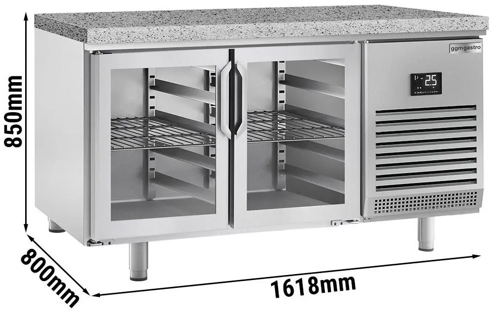 Masa frigorifica pentru panificaţie GGM Gastro BKI168G (Inox) - 9