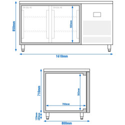Masa frigorifica pentru panificaţie GGM Gastro BKI168G (Inox) Thumb