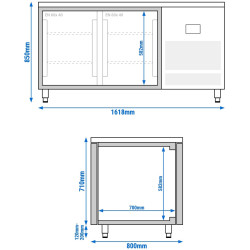 Masa frigorifica pentru panificaţie GGM Gastro BKI168GB (Inox) Thumb