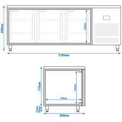 Холодильный стол для пекарни GGM Gastro BKI228 (Inox) Thumb