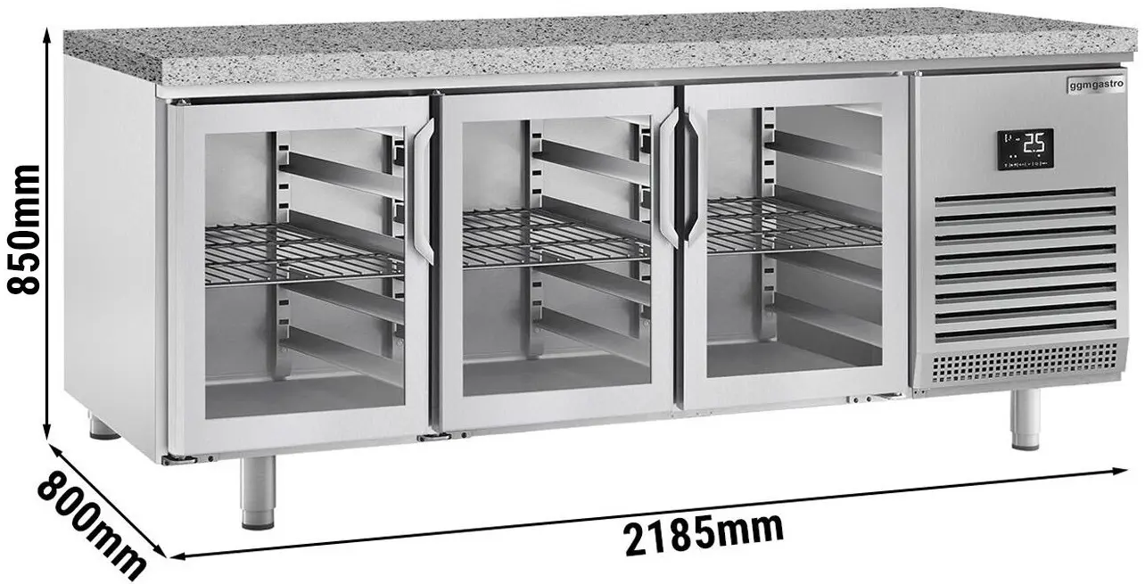 Masa frigorifica pentru brutărie GGM Gastro BKI228G (Inox) - 9