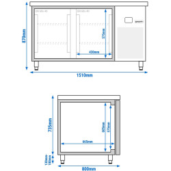 Холодильный стол для пекарни GGM Gastro BKTF158-EF (Inox) Thumb