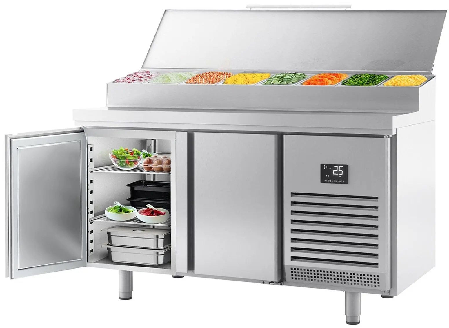 Masa frigorifica pentru panificaţie GGM Gastro BZI168 (Inox) - 2
