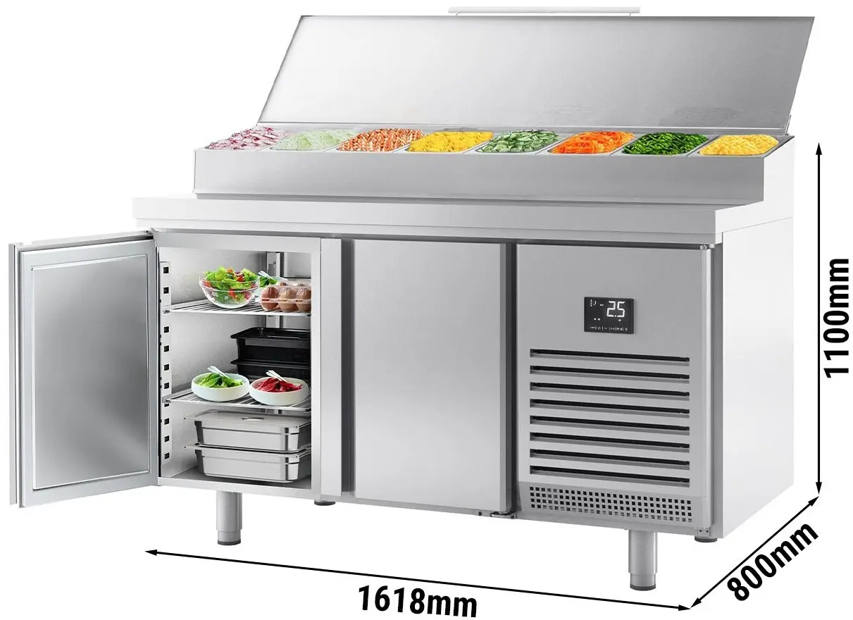 Masa frigorifica pentru panificaţie GGM Gastro BZI168 (Inox) - 11