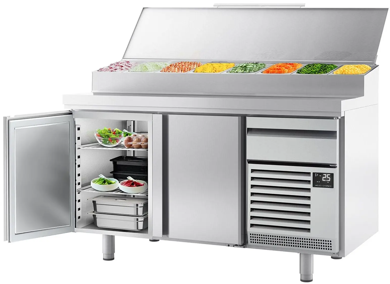 Masa frigorifica pentru panificaţie GGM Gastro BZI168S (Inox) - 2