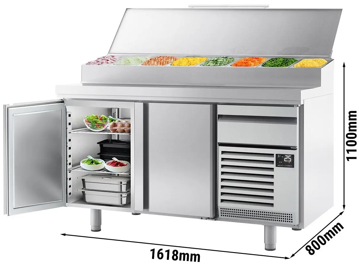 Masa frigorifica pentru panificaţie GGM Gastro BZI168S (Inox) - 11