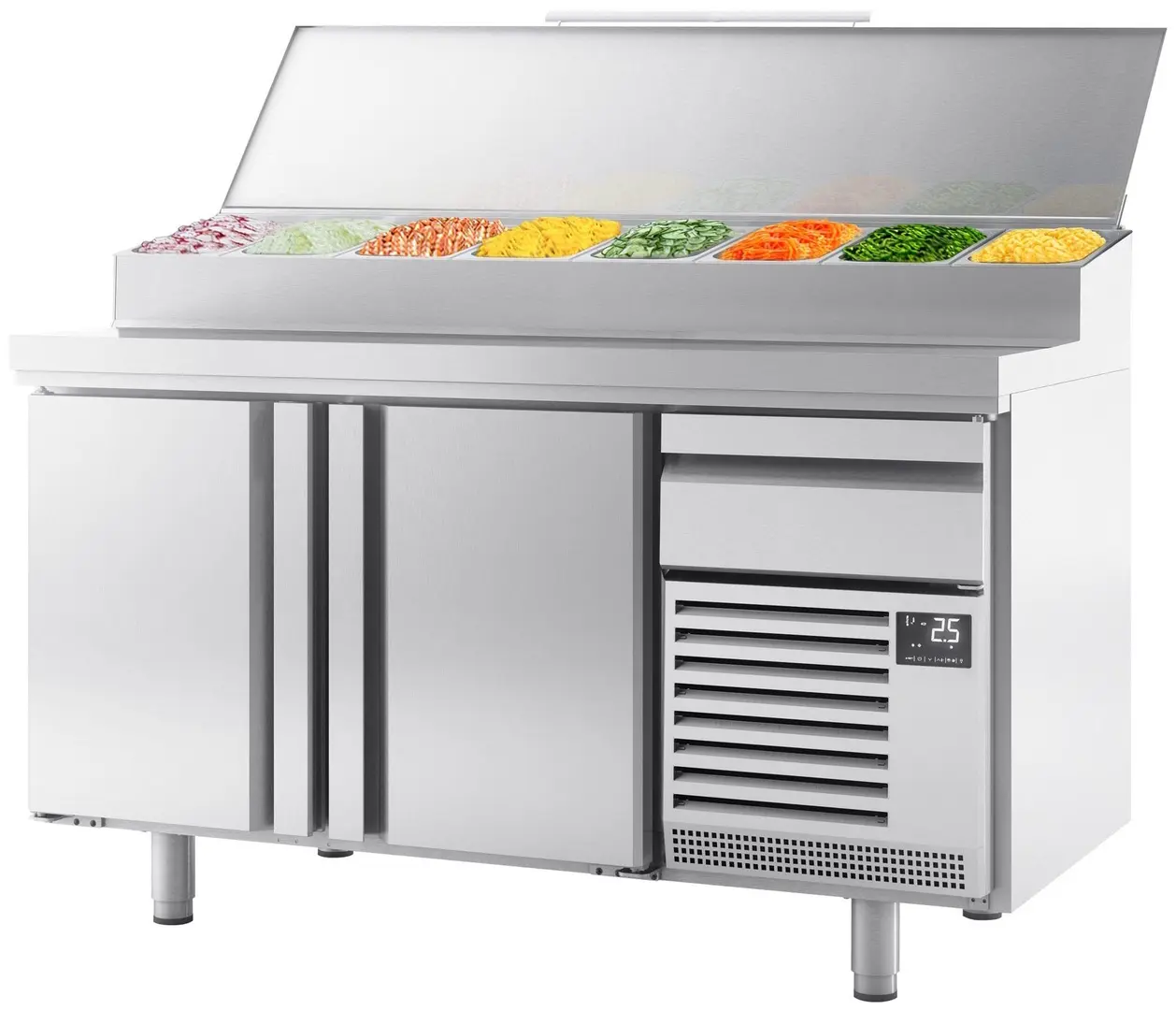Masa frigorifica pentru panificaţie GGM Gastro BZI168S (Inox)