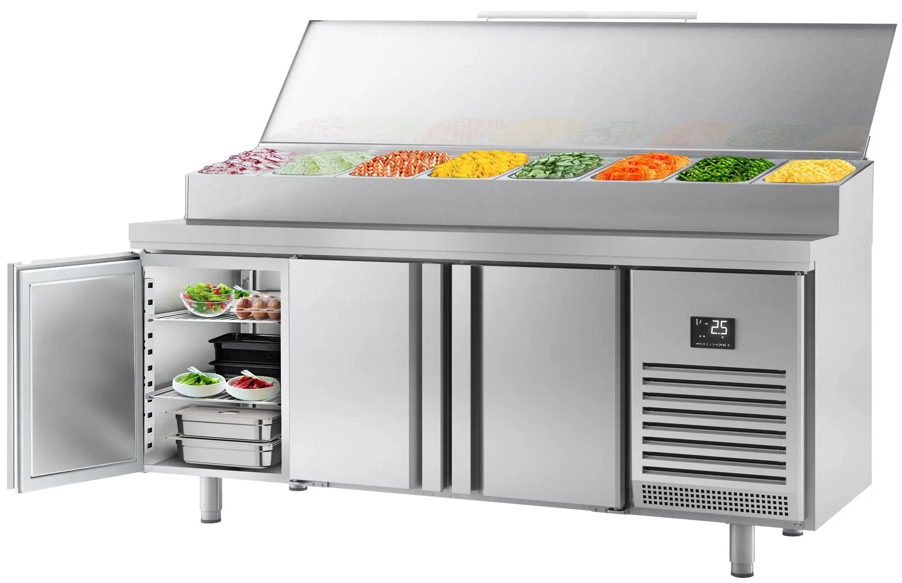 Masa frigorifica pentru panificaţie GGM Gastro BZI228 (Inox) - 2
