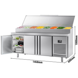 Masa frigorifica pentru panificaţie GGM Gastro BZI228 (Inox) Thumb