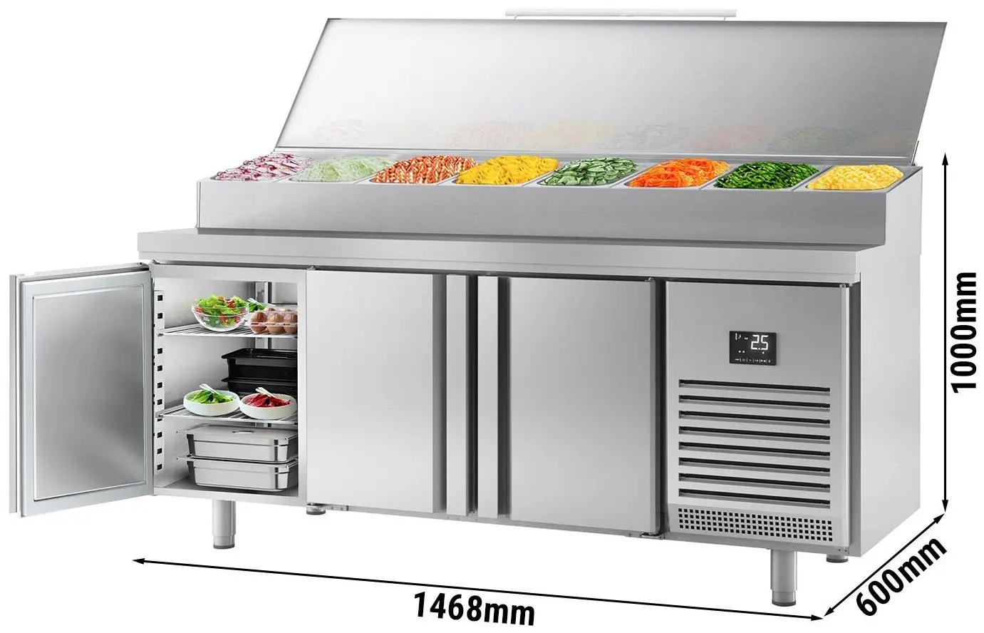Masa frigorifica pentru panificaţie GGM Gastro BZI228 (Inox) - 11